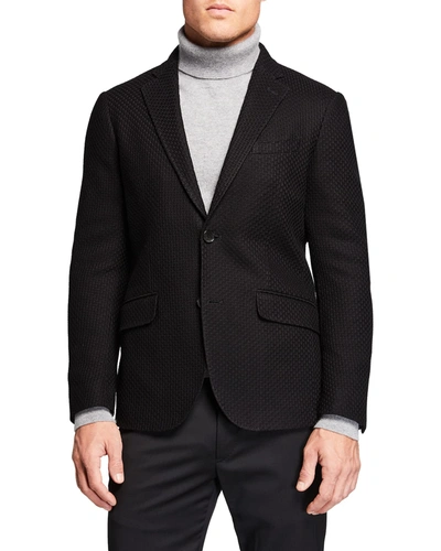 Etro Wool End Cotton Jacket Blazer In Black