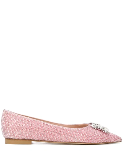 Stuart Weitzman Kelsey Flat Ballerina Shoes In Pink