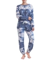Honeydew Star Seeker Printed Pajama Set In Silent Night Tie Dye