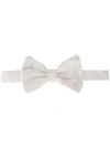 Emporio Armani Silk Bow Tie In Yellow Cream