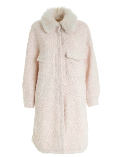 Simonetta Ravizza Zelda3 Fur Coat In Ecru Color In White