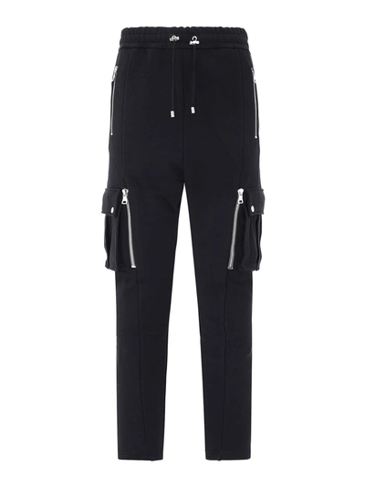 Balmain Zippers Detailed Cargo Pants In Black