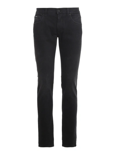 Dolce & Gabbana Stretch Denim Jeans In Black
