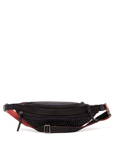 Christian Louboutin Parisnyc Spike-embellished Belt Bag In Black