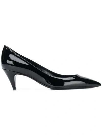 Saint Laurent Charlotte Patent Point-toe Pumps In Black