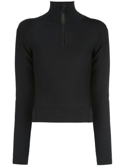 Altuzarra Rio Cropped Ribbed Stretch-knit Sweater In Black