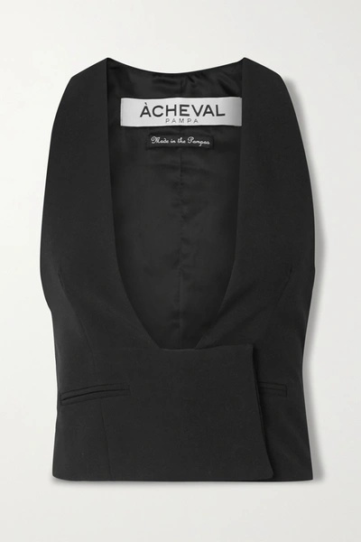 Acheval Pampa Gardel Woven Vest In Black