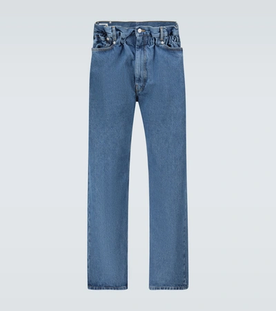 Dries Van Noten Wide-leg Paperbag Waist Jeans In Blue