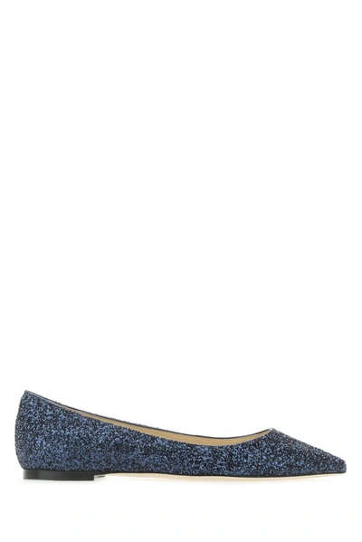 Jimmy Choo Romy Ballerina Flats In Navy