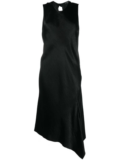 Ann Demeulemeester Asymmetric Open-back Stretch-jersey Maxi Dress In Black