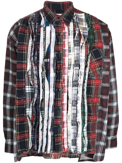 Needles Ribbons Checked Flannel Shirt In Red