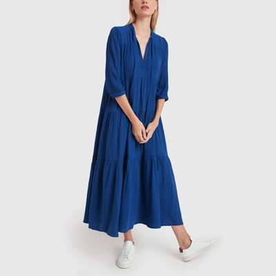 Honorine Long Giselle Dress In Lapis