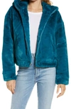 Ugg ® Mandy Faux Fur Hooded Jacket In Deep Emerald