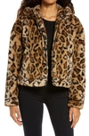Ugg Mandy Faux Fur Hooded Jacket In Leopard Ii