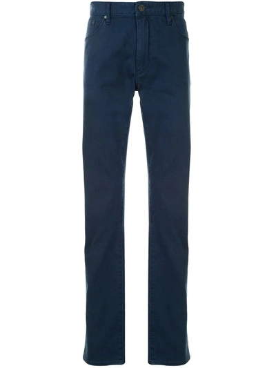 Kent & Curwen Straight-leg Trousers In Blue
