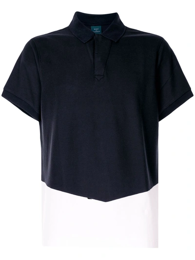 Kent & Curwen Two-tone Polo Shirt In Blue