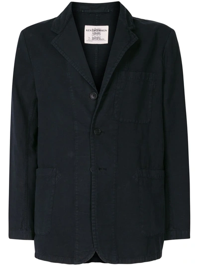 Kent & Curwen Lightweight Button-up Jacket In Blue