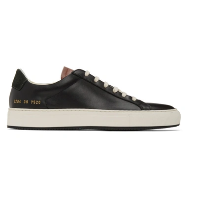 Common Projects Black & Tan Special Edition Retro Low Sneakers In 7520 Blktan