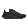Nike Men's Air Zoom Pegasus 37 Running Sneakers From Finish Line In Black/black/dark Smoke Grey