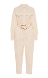 Acler Battan Boiler Cotton Straight-leg Jumpsuit In Pink