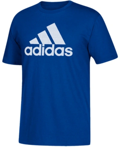 Adidas Originals Adidas Men's Logo Mesh T-shirt In Blue