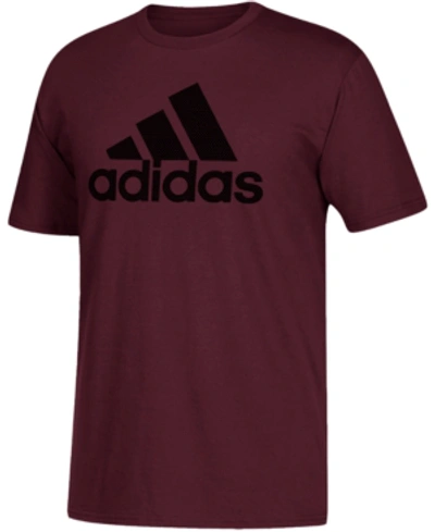 Adidas Originals Adidas Men's Logo Mesh T-shirt In Maroon