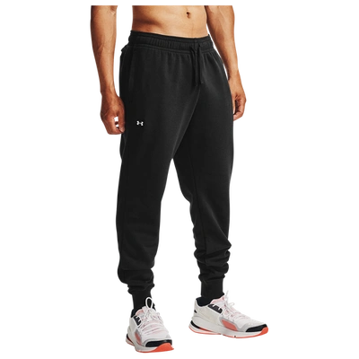 Under Armour Men's Rival Fleece Joggers In Black/onyx White