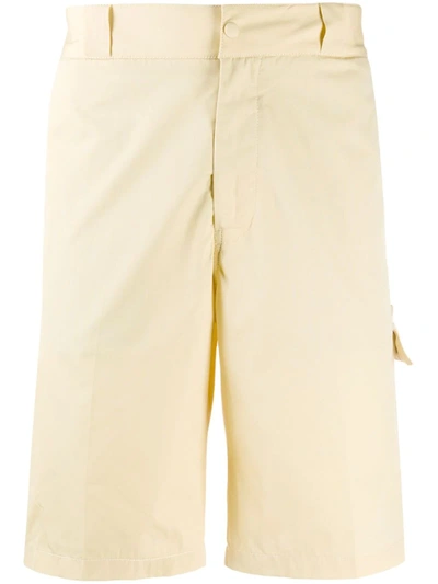 Ferragamo Cotton Cargo Bermuda Shorts In Beige