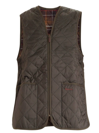 Barbour Green Waistcoat Featuring Front Pockets