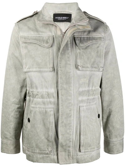 A-cold-wall* Single-breasted Utility Jacket In Grey