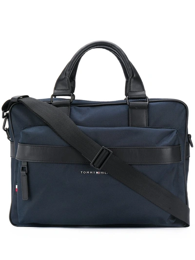 Tommy Hilfiger Logo Laptop Bag In Blue