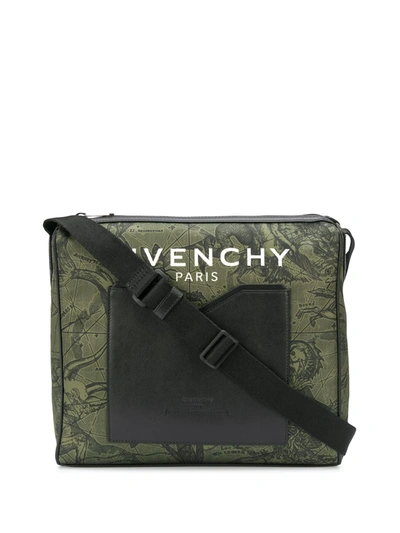 Givenchy Printed Nylon Shoulder Bag In Green