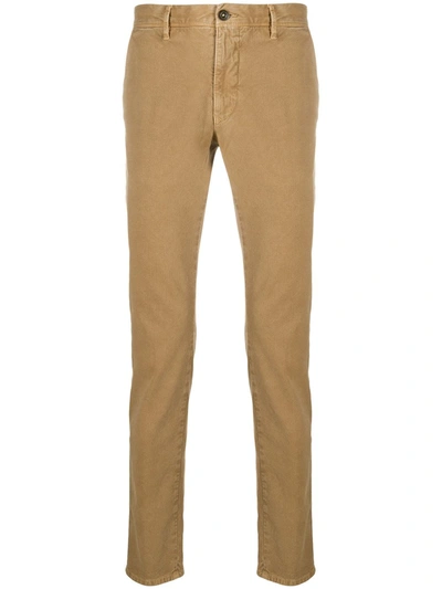 Incotex Stretch-fit Skinny Trousers In Brown