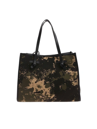 Gianni Chiarini Camouflage Print Shopping Bag In Black