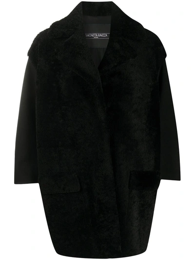Simonetta Ravizza Vivyan Shearling Coat In Black