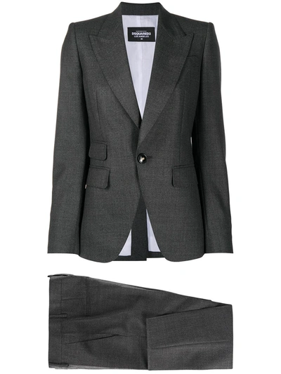 Dsquared2 Straight-fit Suit In Grey