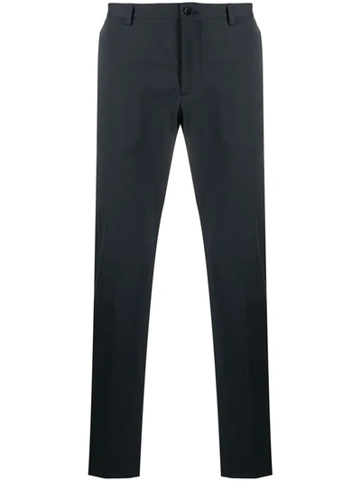 Etro Tailored Mid-rise Straight Leg Trousers In Blue