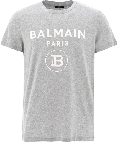 Balmain Men's  Grey Cotton T Shirt