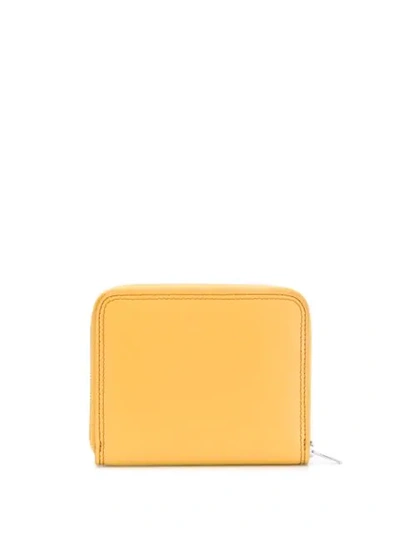 J & M Davidson Yellow Leather Wallet