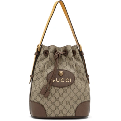 Gucci Beige Neo Vintage Gg Backpack In 8856 Brown