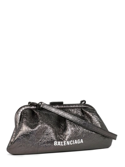 Balenciaga Cloud Xs Silver Leather Clutch In Multi