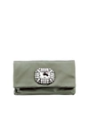 Jimmy Choo Titania Green Satin Clutch