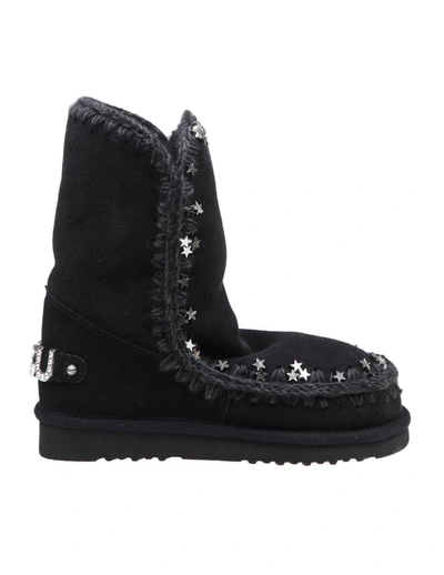 Mou Black Suede Ankle Boots