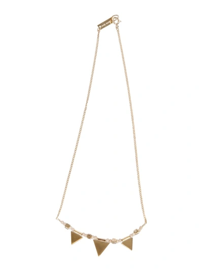 Isabel Marant Rocio Beige Brass Necklace In Not Applicable
