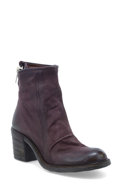 A.s.98 Jase Bootie In Eggplant Leather