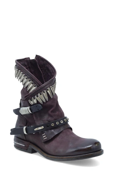 As98 Torey Boot In Eggplant Leather