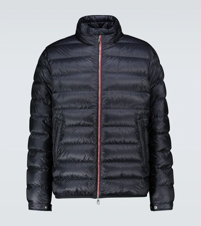 Moncler Genius Conrow Nylon Long Season Down Jacket In Navy