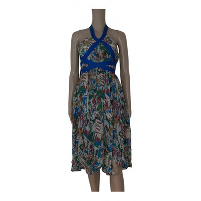 Pre-owned Mcq By Alexander Mcqueen Silk Mid-length Dress In Multicolour
