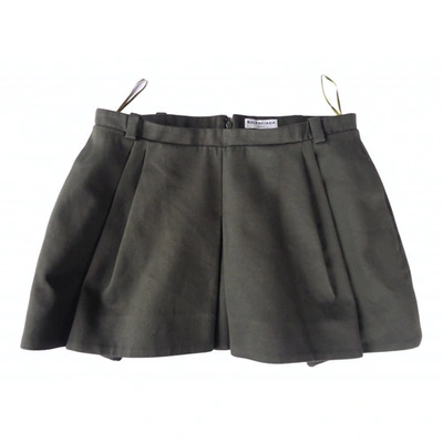 Pre-owned Balenciaga Mini Skirt In Khaki