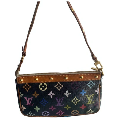 Pre-owned Louis Vuitton Pochette Accessoire Cloth Clutch Bag In Black